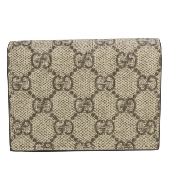 GUCCI Beige Leather GG Marmont Wallet - Picture 2 of 11